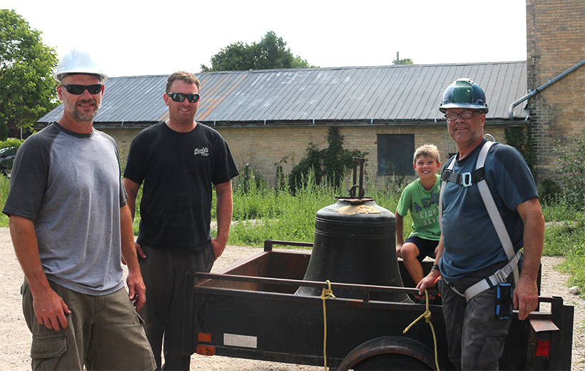 harriston post office bell removal crew