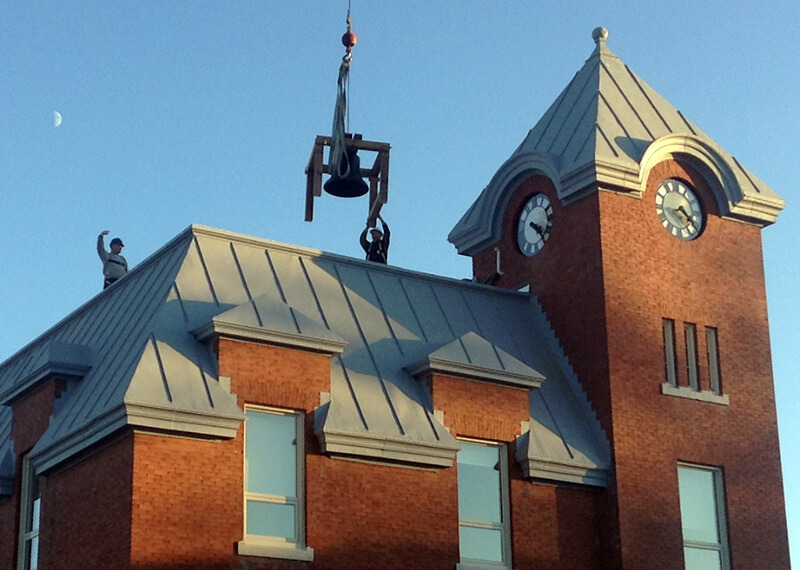 bell returned to roof of harriston old post office